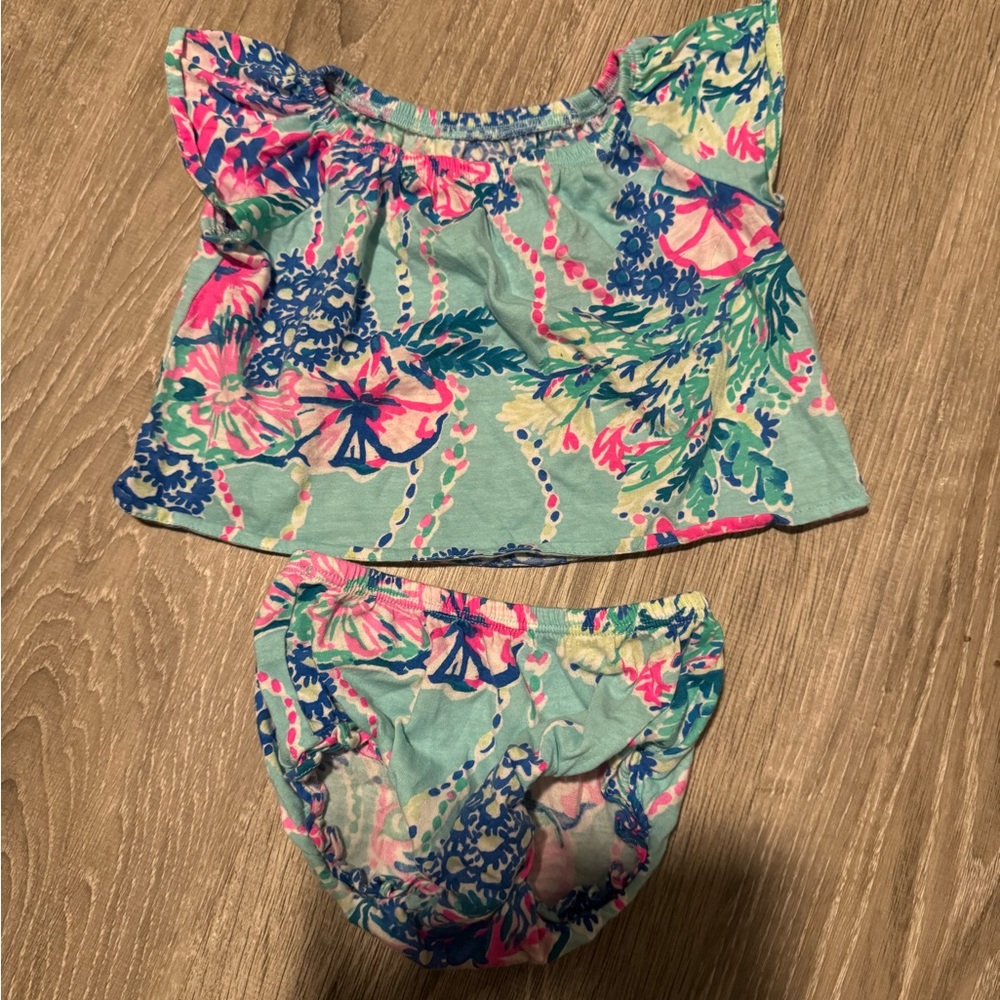 Floral Baby Top and Bloomers Set